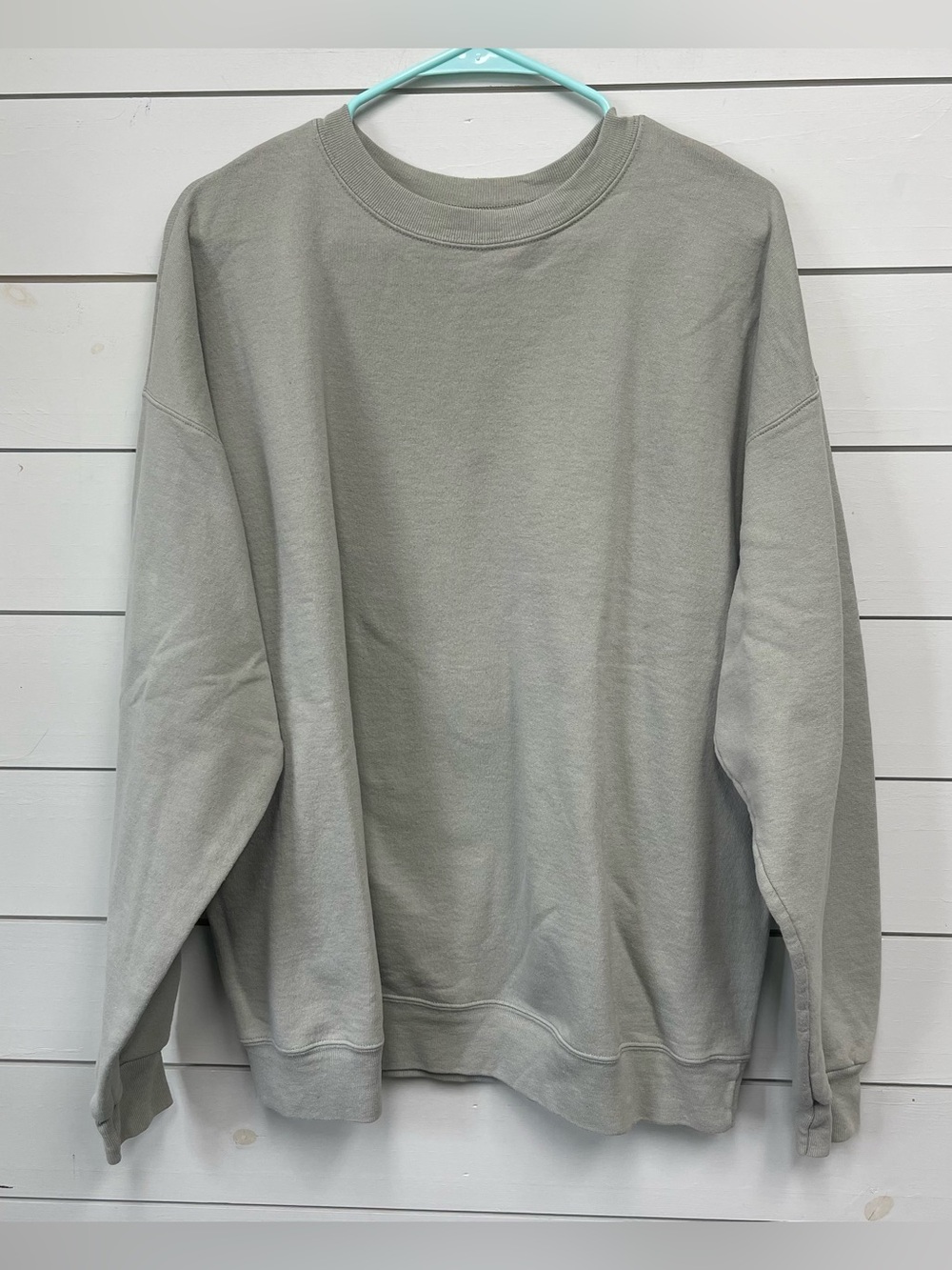 Hanes mint green crewneck sweatshirt blank size XL